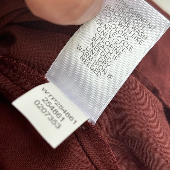 J.Jill Smocked‎ Clove A-line Viscose Satin Pleated Fall Blouse EUC - Medium - Picture 8 of 9